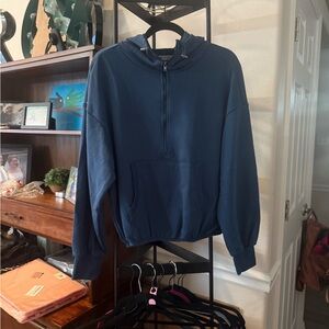 Blue Half-Zip Hoodie